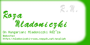 roza mladoniczki business card